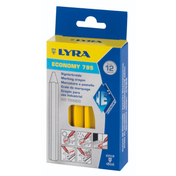 Lyra merkkrijt gele set van 12 stuks (4850007)