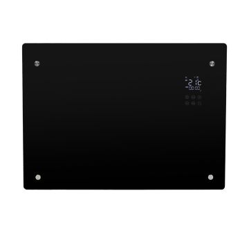 Eurom alutherm verre elektrische kachel 1000W met WiFi en app - zwart (360974)
