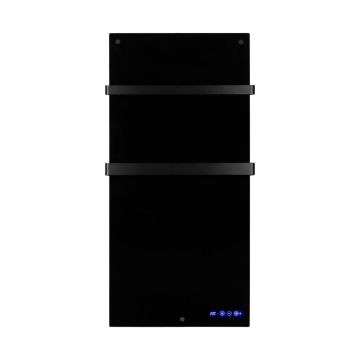 Eurom Sani 1000 badkamer infrarood verwarming 1000W met handdoekbeugels, WiFi en app - zwart (350470)