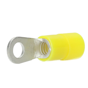 Cimco geïsoleerde ringkabelschoen recht geel 4-6mm2 - gat M5 per 100 stuks (180052)