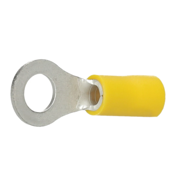 Cimco geïsoleerde ringkabelschoen recht geel 4-6mm2 - gat M6 per 100 stuks (180054)