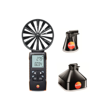 Testo vleugelradanemometer 100mm met met meettrechters (2x) en tas 417 set 1 (05631471)