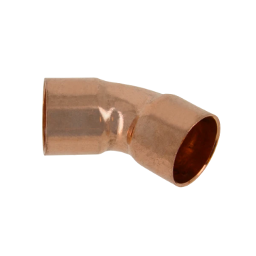Bonfix bocht 45° soldeerfitting roodkoper capillair 12mm (91048)