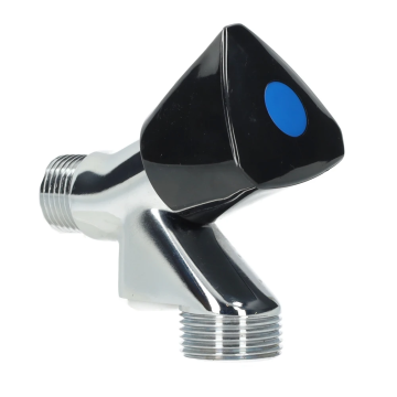 Bonfix beluchterkraan met keerklep en zwarte knop (70487)