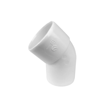 Wavin Wadal PVC bocht 45° mof-spie lijm 32mm - wit (3201103004)