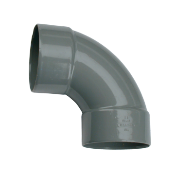 Wavin Wadal PVC bocht 90° mof-mof lijm 40mm - grijs (3101204009)