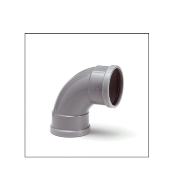 Wavin Wafix PVC bocht 88° mof-mof manchet SN8 110mm - grijs (1111211009)