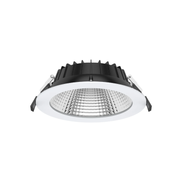 Prolumia inbouwspot downlight rond wit 14W 1108-1986lm 3000K-4000K zaagmaat 140-150mm IP54 (40002920)