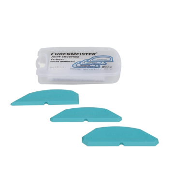 FugenMeister afmesspatels kitafstijkspatels hoekig voor afwerken kitvoegen - set van 3 stuks (W-03t)