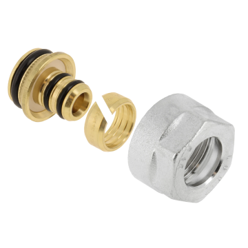 Bonfix euroconus adapter (pilaar, ring en wartel) voor ALU-PEX meerlagenbuis 20mm x 2.0mm - per 2 stuks (73115)