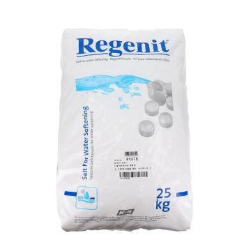Regenit onthardingszout regeneratiezout voor waterontharder tabletvorm 99,8% zuiver - zak 25kg (51275)