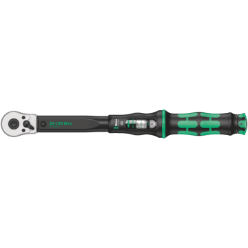 Wera draaimomentsleutel click-torque C2 met omschakelratel instelbaar 1/2" 20-100Nm (05075621001)