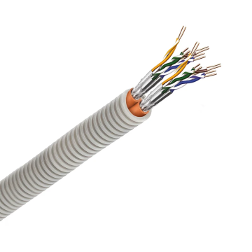 Snelflex flexibele buis 2x data S/FTP CAT7 kabel 25mm - per rol 100 meter (SFSFTP7/2XL)
