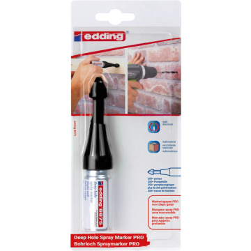 Edding spray marker extra diepe gaten van 45 tot 100mm zwart (ED066527)
