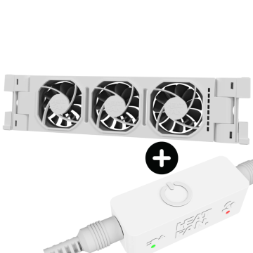 Heatfan radiator ventilator 3-voudig wit - set 1 stuk (56196)