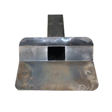 Kiezelbak gesloten 60x80mm 45º lengte uitloop 300mm - lood (620022)