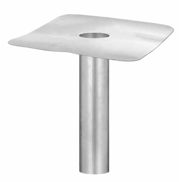 Anjo plakplaat steekstuk dakafvoer 80mm lengte afvoer 450mm - aluminium (461004)