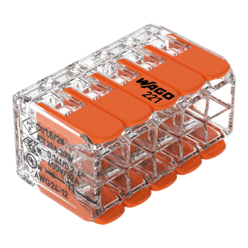Wago lasklem 10-voudig 4mm2 per 15 stuks (221-420)