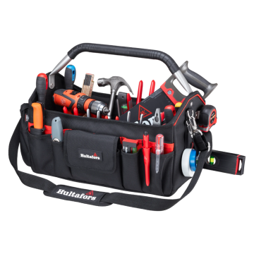 Hultafors gereedschapstas Classic met metalen handvat en riem 35-vaks 54x31x29 cm - zwart (HU590140)