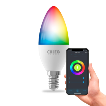 Calex Smart LED lamp kaars E14 RGB en CCT 4.9W 470lm - dimbaar (429008.2)