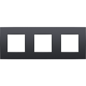Niko afdekplaat 3-voudig 71mm centerafstand - Intense Antraciet  (133-76005)