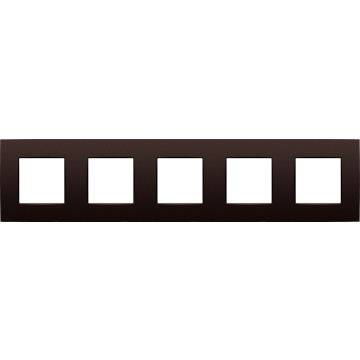 Niko afdekplaat 5-voudig 71mm centerafstand - Intense Dark Brown  (135-76005)