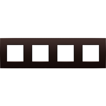 Niko afdekplaat 4 horizontaal/verticaal - 71mm centerafstand - Intense Dark Brown (135-76400)