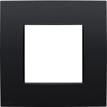 Niko afdekplaat 1-voudig - Intense Matt Black (136-76100)