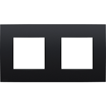 Niko afdekplaat 2-voudig 71mm centerafstand - Intense Matt Black (136-76800)