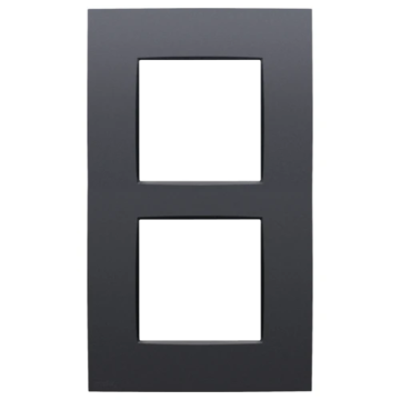Niko afdekplaat dubbel verticaal - 60mm centerafstand - Intense anthracite (133-76200)