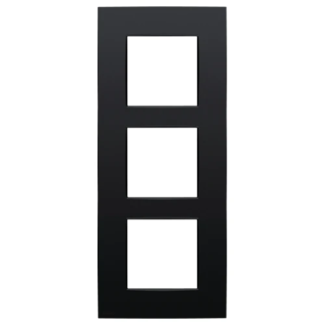 Niko afdekplaat 3 verticaal - 60mm centerafstand - Intense matt black (136-76300)