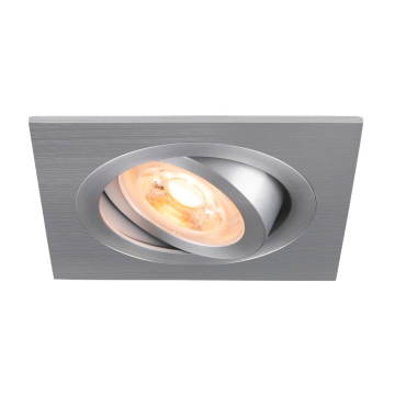 SLV inbouwspot GU10 10W vierkant kantelbaar zaagmaat 75mm aluminium (1007379)