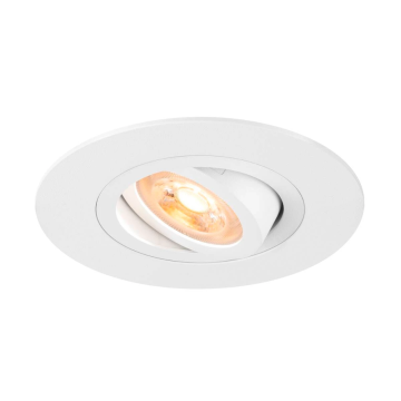 SLV inbouwspot GU10 10W rond kantelbaar zaagmaat 75mm wit (1007624)