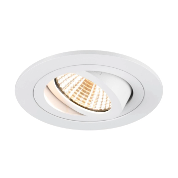 SLV inbouwspot 8.3W 750lm warm wit 3000K rond kantelbaar zaagmaat 75mm IP20 dimbaar wit (1007403)