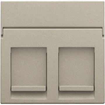 Niko centraalplaat data 2x RJ45 champagne coated (157-65200)