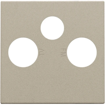 Niko centraalplaat coaxaansluitingen TV/FM/SAT champagne coated (157-69551)