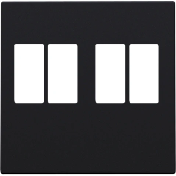 Niko centraalplaat luidsprekeraansluiting 2-voudig black coated (161-69701)