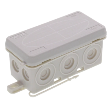 Wiska kabeldoos 10 membraan invoeren 86x44x41mm IP55 - grijs (10109426)