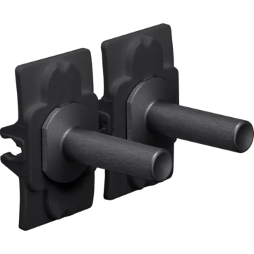 Niko Toggle schakelaar set tweevoudig - Alu Black Brushed (224-57002)