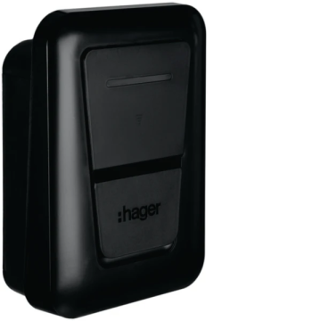 Hager Witty Pro laadpaal 22kW MID type 2 socket - zwart (XVL122SLM)