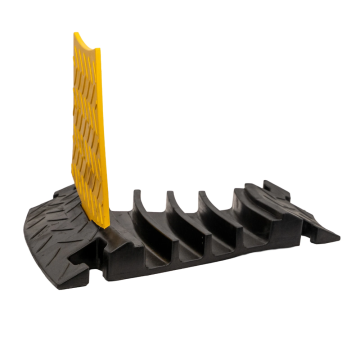 EMhub kabeldrempel bocht 30° met scharnierbaar deksel 4 kanalen