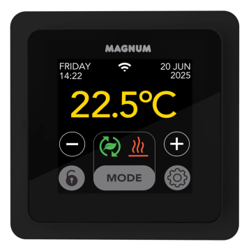 MAGNUM MRC2 WiFi slimme thermostaat incl. vloersensor - grafietzwart (825401)
