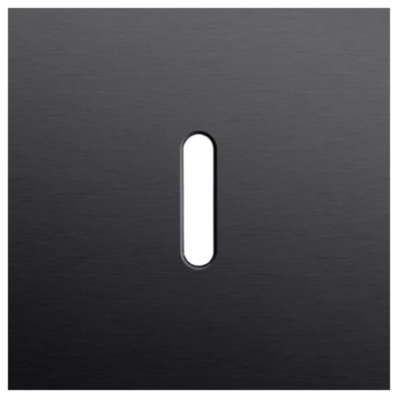 Niko Rocker afdekplaat enkelvoudig - Alu Black Brushed (224-56101)