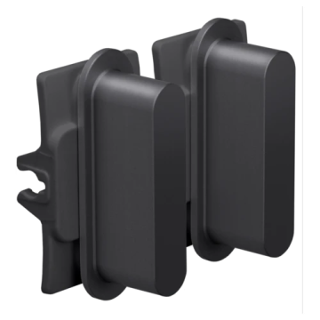 Niko Rocker schakelaar set tweevoudig - Alu Black Brushed (224-56002)