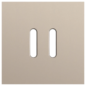 Niko Rocker afdekplaat enkelvoudig dubbel - Steel Champagne Coated (166-56102)