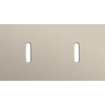 Niko Rocker afdekplaat tweevoudig horizontaal 71mm - Steel Champagne Coated (166-56801)