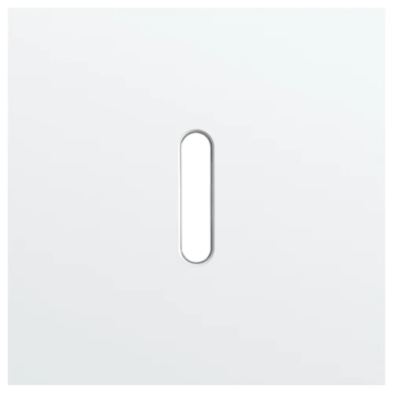 Niko Rocker afdekplaat enkelvoudig - Steel White Coated (154-56101)