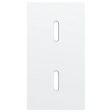 Niko Rocker afdekplaat tweevoudig verticaal 71mm - Steel White Coated (154-56851)