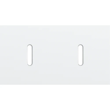 Niko Rocker afdekplaat tweevoudig horizontaal 71mm - Steel White Coated (154-56801)