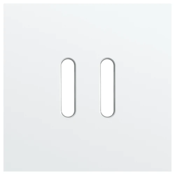 Niko Rocker afdekplaat enkelvoudig dubbel - Steel White Coated (154-56102)